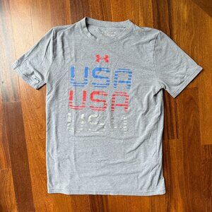 Under Armour Sz YXL USA Heat Gear T-shirt